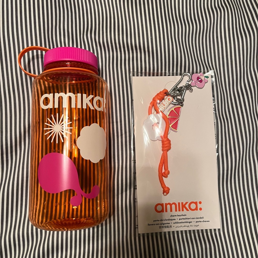 Amika Orange Bottle with Pink Accents